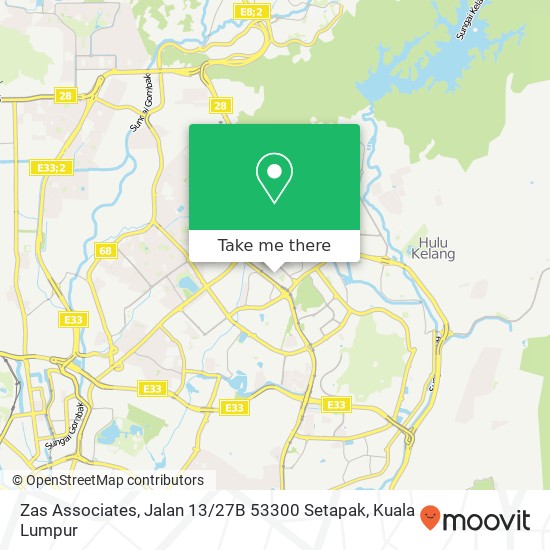 Zas Associates, Jalan 13 / 27B 53300 Setapak map