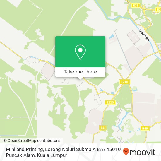 Miniland Printing, Lorong Naluri Sukma A 8 / A 45010 Puncak Alam map