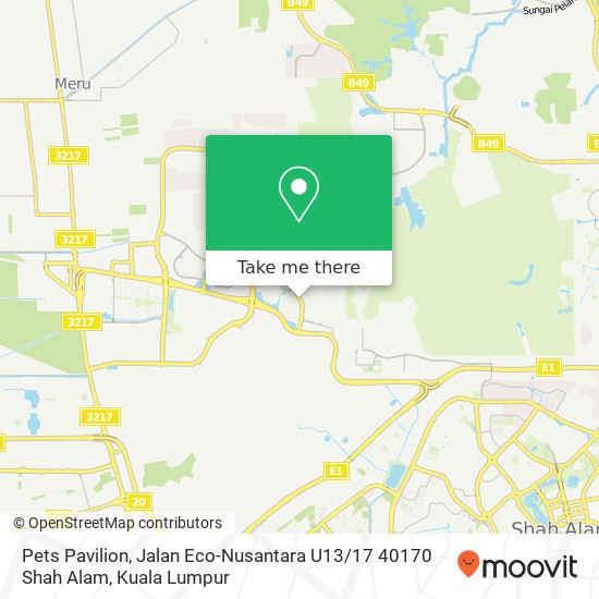 Pets Pavilion, Jalan Eco-Nusantara U13 / 17 40170 Shah Alam map