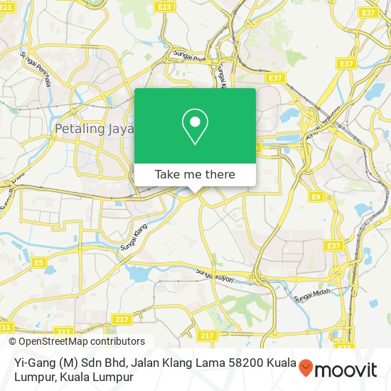 Yi-Gang (M) Sdn Bhd, Jalan Klang Lama 58200 Kuala Lumpur map