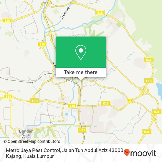 Metro Jaya Pest Control, Jalan Tun Abdul Aziz 43000 Kajang map