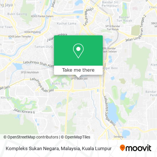 Peta Kompleks Sukan Negara, Malaysia