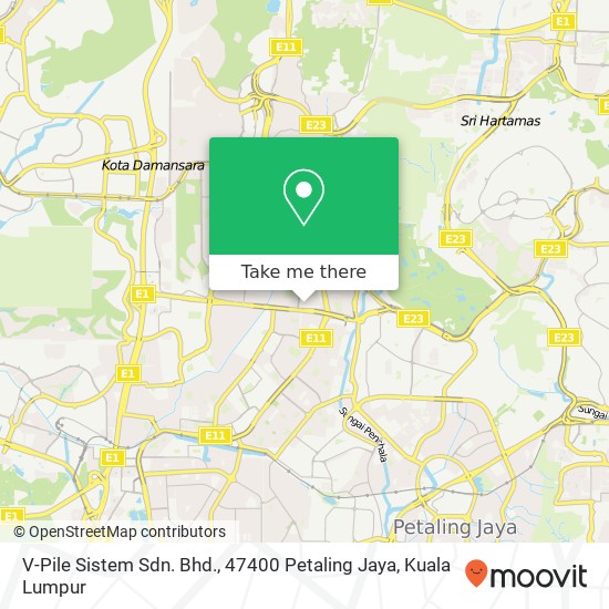Peta V-Pile Sistem Sdn. Bhd., 47400 Petaling Jaya
