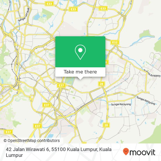 Peta 42 Jalan Wirawati 6, 55100 Kuala Lumpur