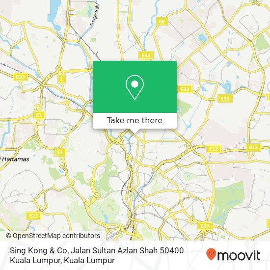 Sing Kong & Co, Jalan Sultan Azlan Shah 50400 Kuala Lumpur map