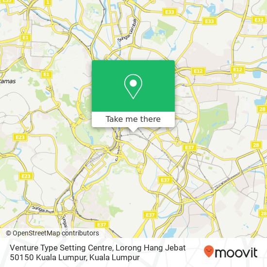 Venture Type Setting Centre, Lorong Hang Jebat 50150 Kuala Lumpur map