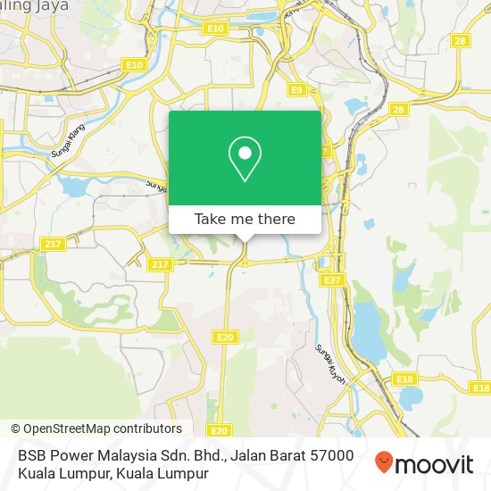 Peta BSB Power Malaysia Sdn. Bhd., Jalan Barat 57000 Kuala Lumpur