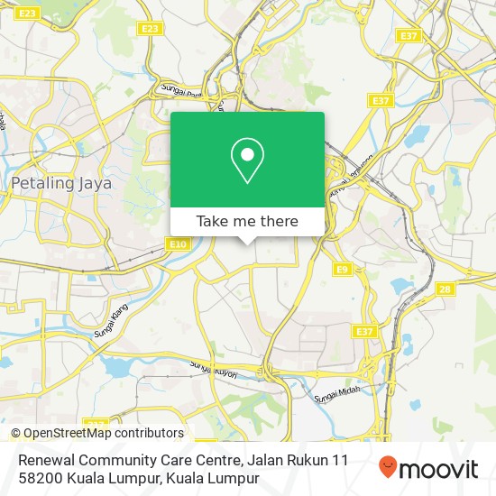 Peta Renewal Community Care Centre, Jalan Rukun 11 58200 Kuala Lumpur