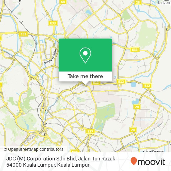 JDC (M) Corporation Sdn Bhd, Jalan Tun Razak 54000 Kuala Lumpur map