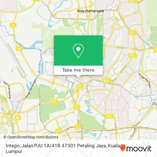 Peta Intego, Jalan PJU 1A / 41B 47301 Petaling Jaya