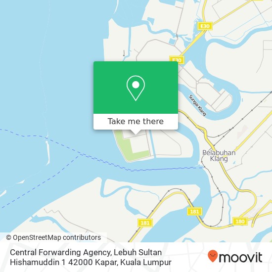 Central Forwarding Agency, Lebuh Sultan Hishamuddin 1 42000 Kapar map