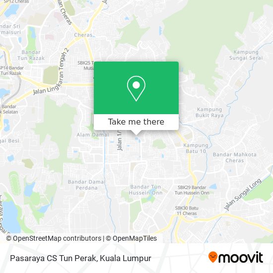 Pasaraya CS Tun Perak map
