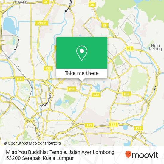 Miao You Buddhist Temple, Jalan Ayer Lombong 53200 Setapak map