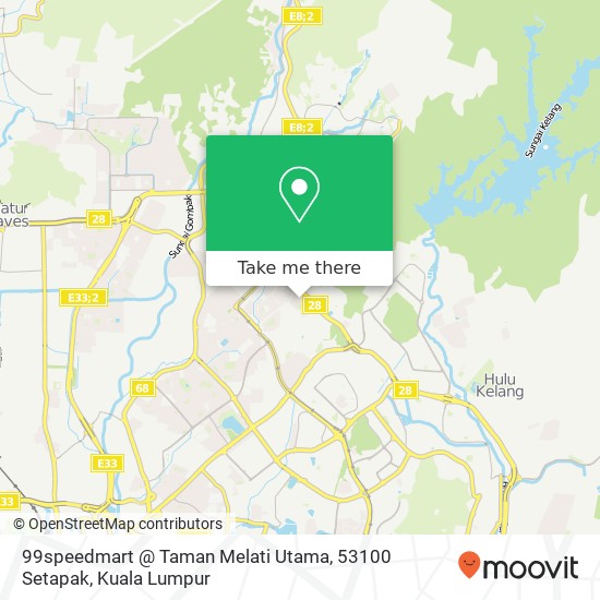 99speedmart @ Taman Melati Utama, 53100 Setapak map
