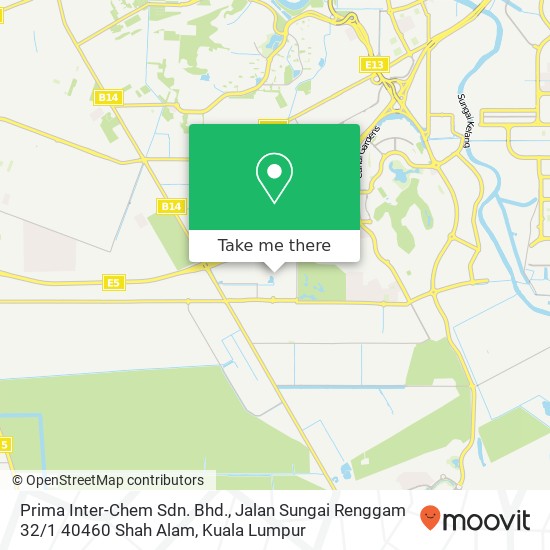 Peta Prima Inter-Chem Sdn. Bhd., Jalan Sungai Renggam 32 / 1 40460 Shah Alam