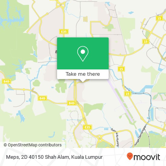 Meps, 2D 40150 Shah Alam map