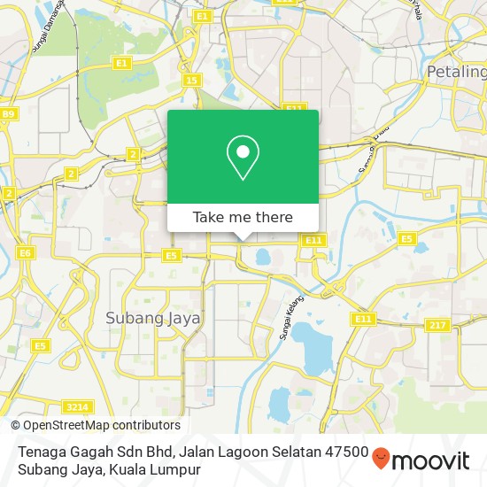 Tenaga Gagah Sdn Bhd, Jalan Lagoon Selatan 47500 Subang Jaya map