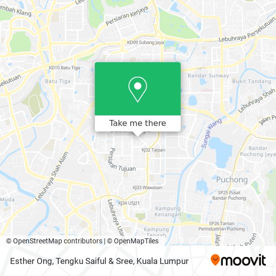 Esther Ong, Tengku Saiful & Sree map