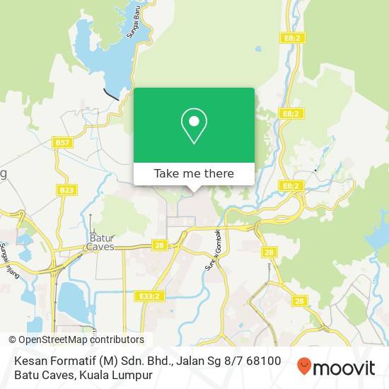 Kesan Formatif (M) Sdn. Bhd., Jalan Sg 8 / 7 68100 Batu Caves map