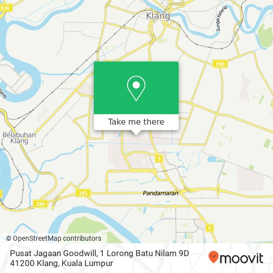 Pusat Jagaan Goodwill, 1 Lorong Batu Nilam 9D 41200 Klang map