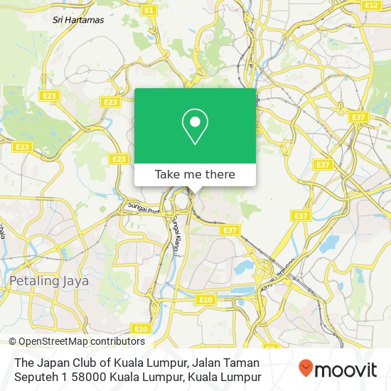 The Japan Club of Kuala Lumpur, Jalan Taman Seputeh 1 58000 Kuala Lumpur map