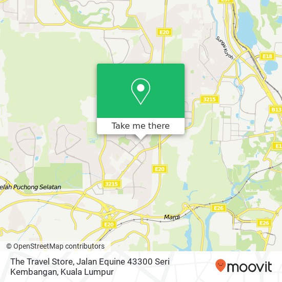 The Travel Store, Jalan Equine 43300 Seri Kembangan map