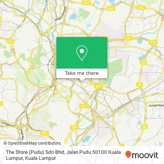 Peta The Store (Pudu) Sdn Bhd, Jalan Pudu 50100 Kuala Lumpur