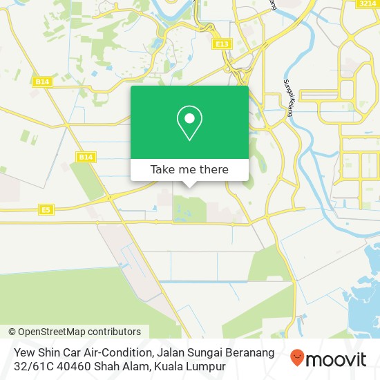 Yew Shin Car Air-Condition, Jalan Sungai Beranang 32 / 61C 40460 Shah Alam map