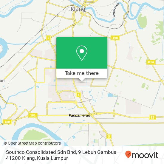 Southco Consolidated Sdn Bhd, 9 Lebuh Gambus 41200 Klang map