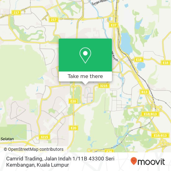 Peta Camrid Trading, Jalan Indah 1 / 11B 43300 Seri Kembangan