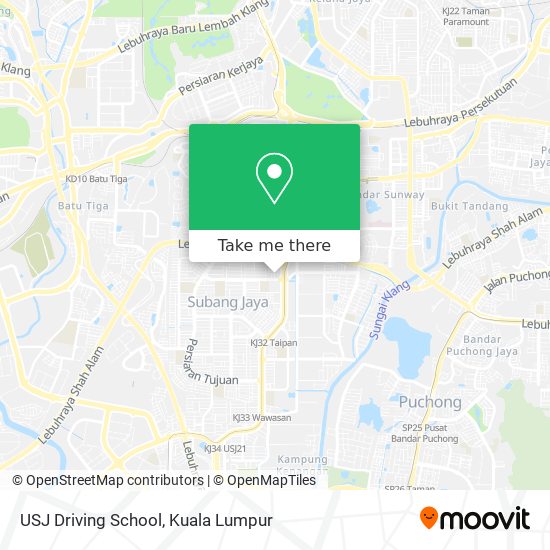 USJ Driving School map