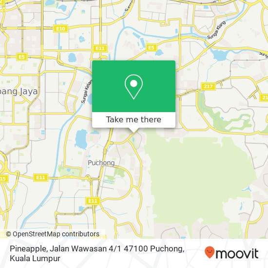 Pineapple, Jalan Wawasan 4 / 1 47100 Puchong map