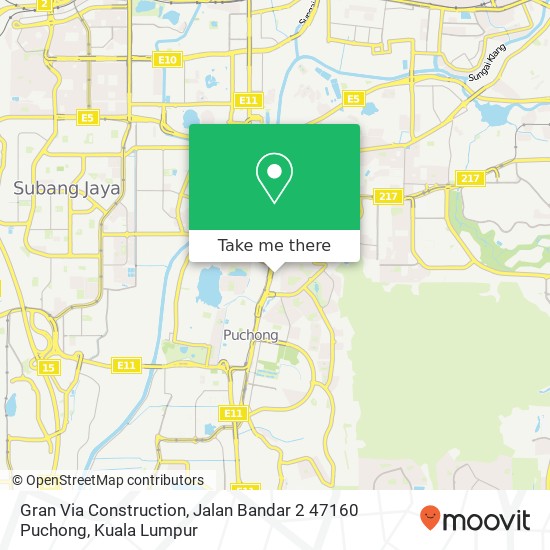 Gran Via Construction, Jalan Bandar 2 47160 Puchong map