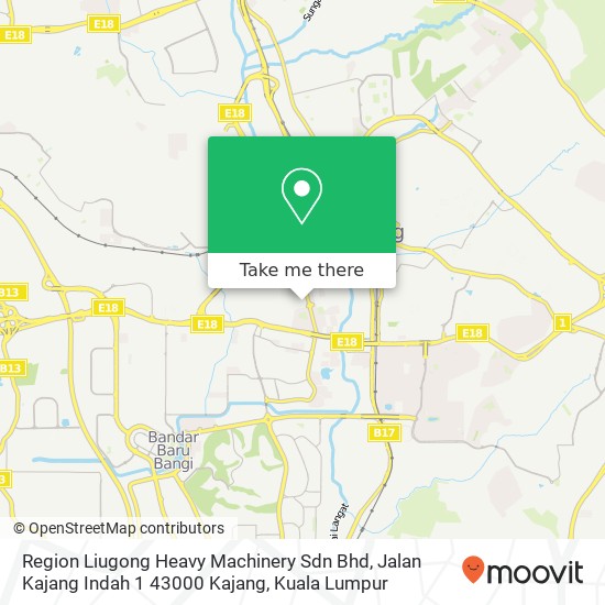 Region Liugong Heavy Machinery Sdn Bhd, Jalan Kajang Indah 1 43000 Kajang map