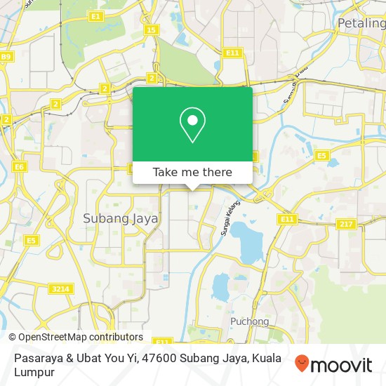 Pasaraya & Ubat You Yi, 47600 Subang Jaya map