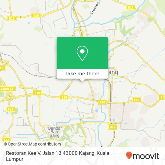 Restoran Kee V, Jalan 13 43000 Kajang map