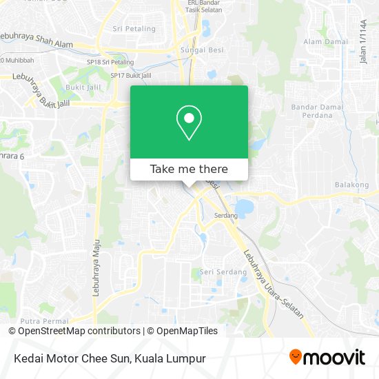 Peta Kedai Motor Chee Sun