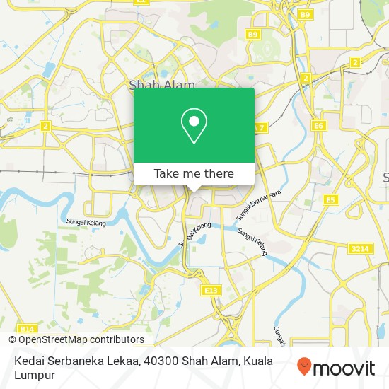Peta Kedai Serbaneka Lekaa, 40300 Shah Alam