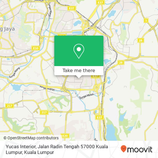 Yucas Interior, Jalan Radin Tengah 57000 Kuala Lumpur map