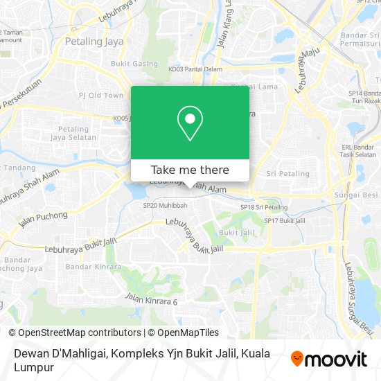 Dewan D'Mahligai, Kompleks Yjn Bukit Jalil map