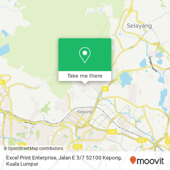 Excel Print Enterprise, Jalan E 3 / 7 52100 Kepong map