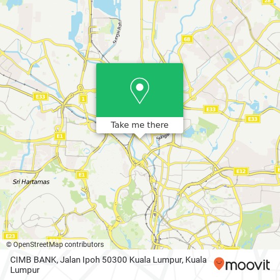 Peta CIMB BANK, Jalan Ipoh 50300 Kuala Lumpur
