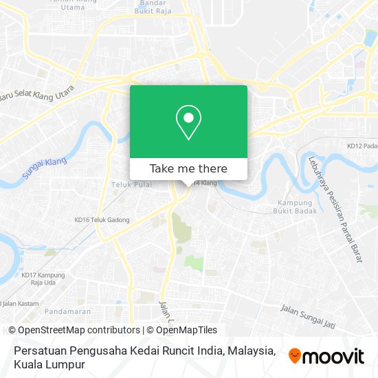 Peta Persatuan Pengusaha Kedai Runcit India, Malaysia