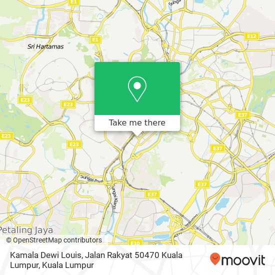 Peta Kamala Dewi Louis, Jalan Rakyat 50470 Kuala Lumpur