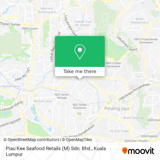 Peta Piau Kee Seafood Retails (M) Sdn. Bhd.