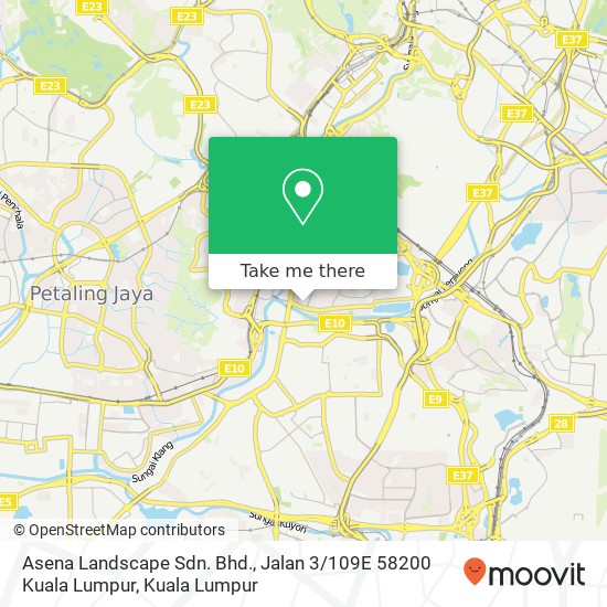 Asena Landscape Sdn. Bhd., Jalan 3 / 109E 58200 Kuala Lumpur map