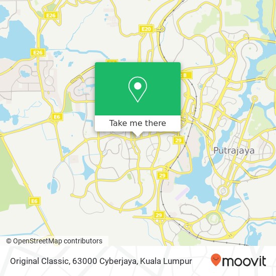 Original Classic, 63000 Cyberjaya map