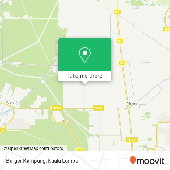 Peta Burger Kampung, Jalan Kopi 42200 Kapar