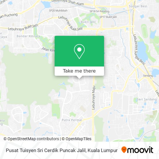 Peta Pusat Tuisyen Sri Cerdik Puncak Jalil