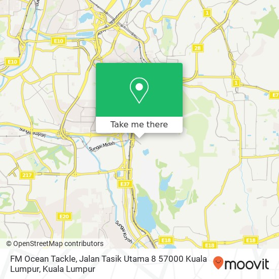 Peta FM Ocean Tackle, Jalan Tasik Utama 8 57000 Kuala Lumpur
